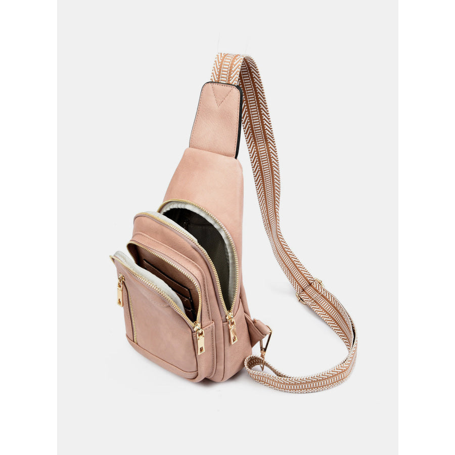 PU Leather Adjustable Strap Crossbody Bag Apparel and Accessories