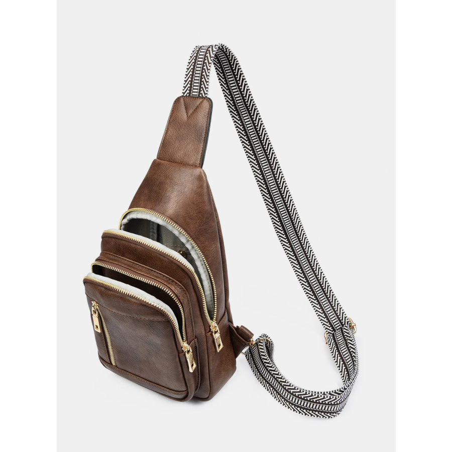 PU Leather Adjustable Strap Crossbody Bag Apparel and Accessories