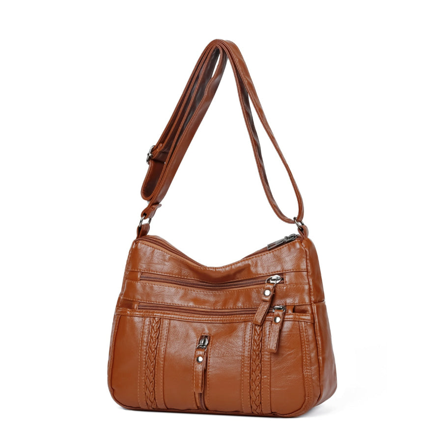 PU Leather Adjustable Strap Shoulder Bag Apparel and Accessories