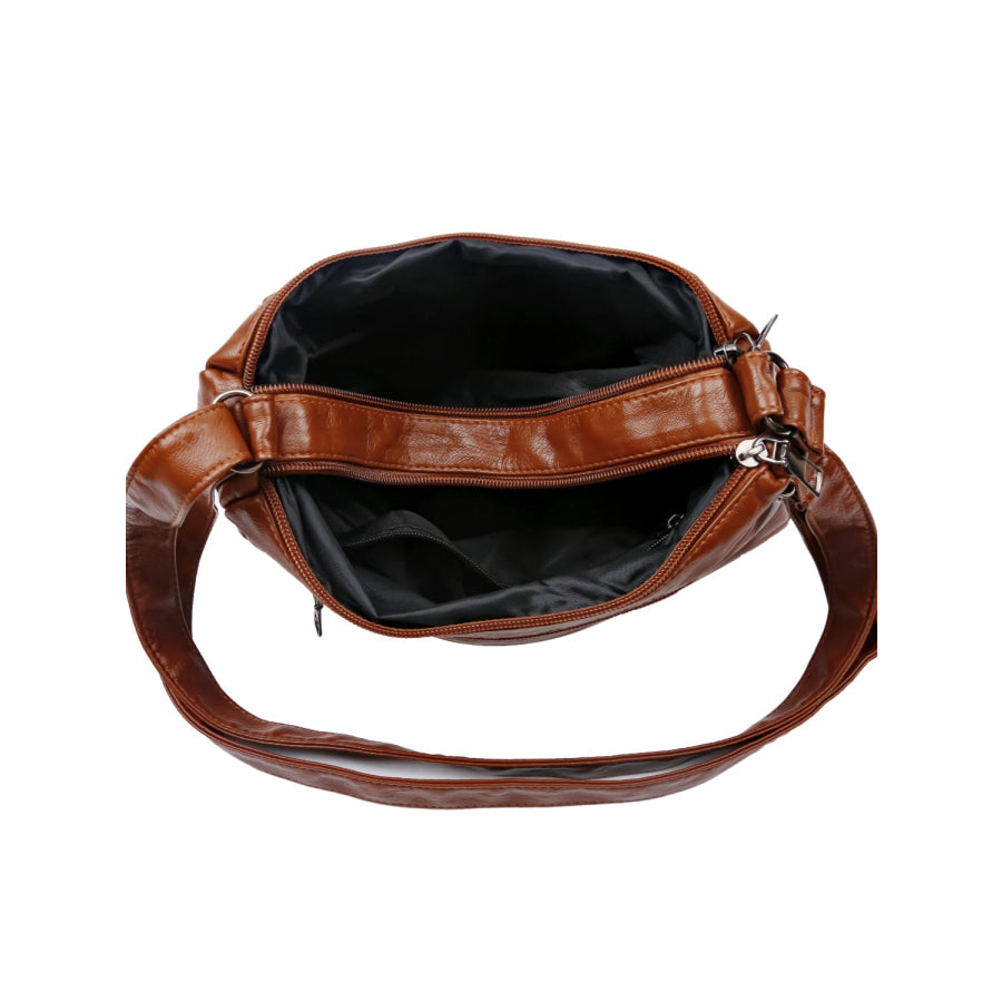 PU Leather Adjustable Strap Shoulder Bag Apparel and Accessories