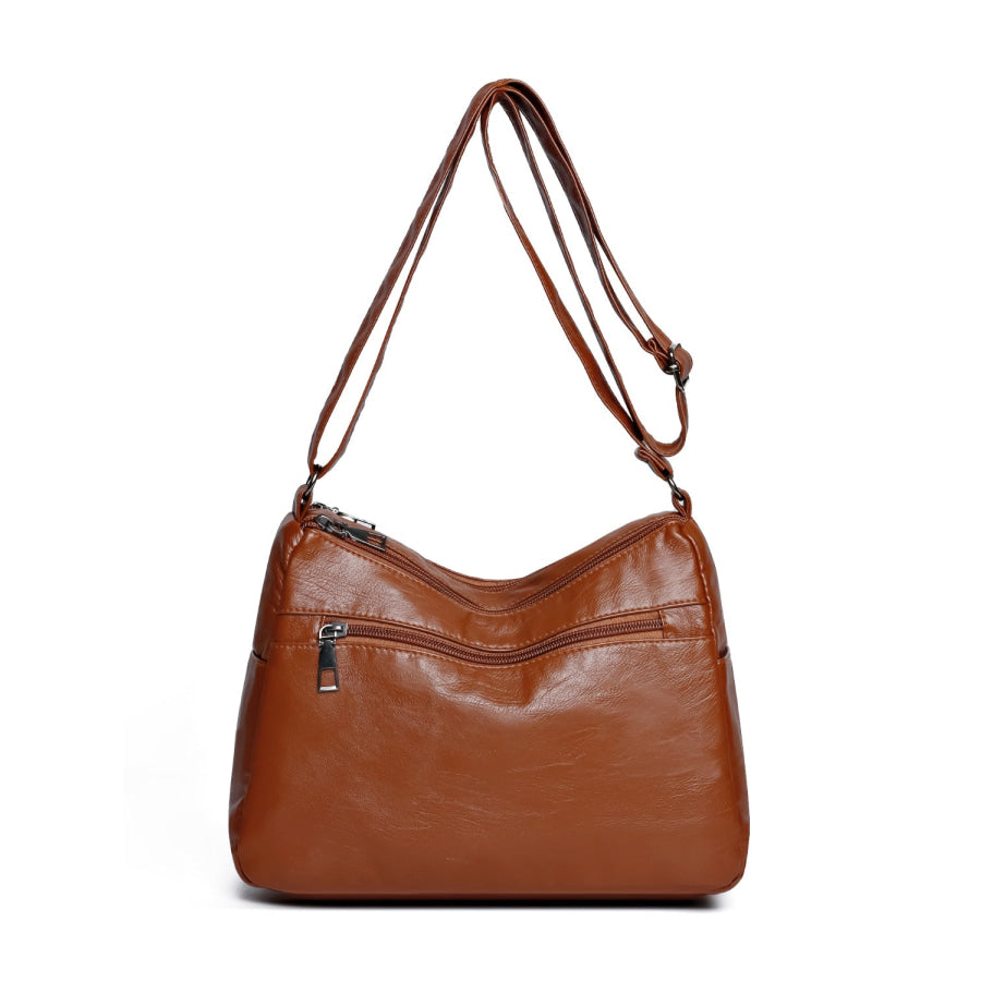 PU Leather Adjustable Strap Shoulder Bag Apparel and Accessories