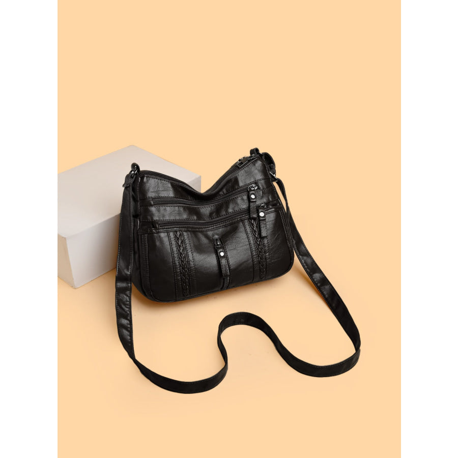 PU Leather Adjustable Strap Shoulder Bag Apparel and Accessories