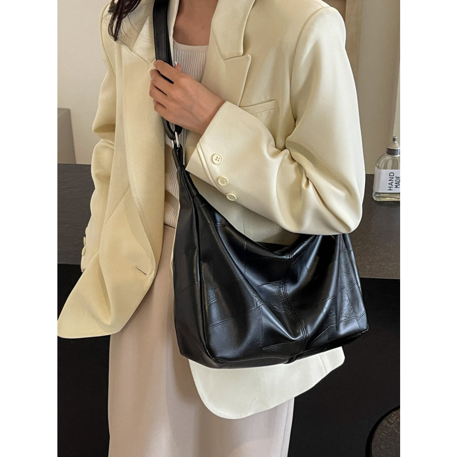 PU Leather Adjustable Strap Shoulder Bag Apparel and Accessories