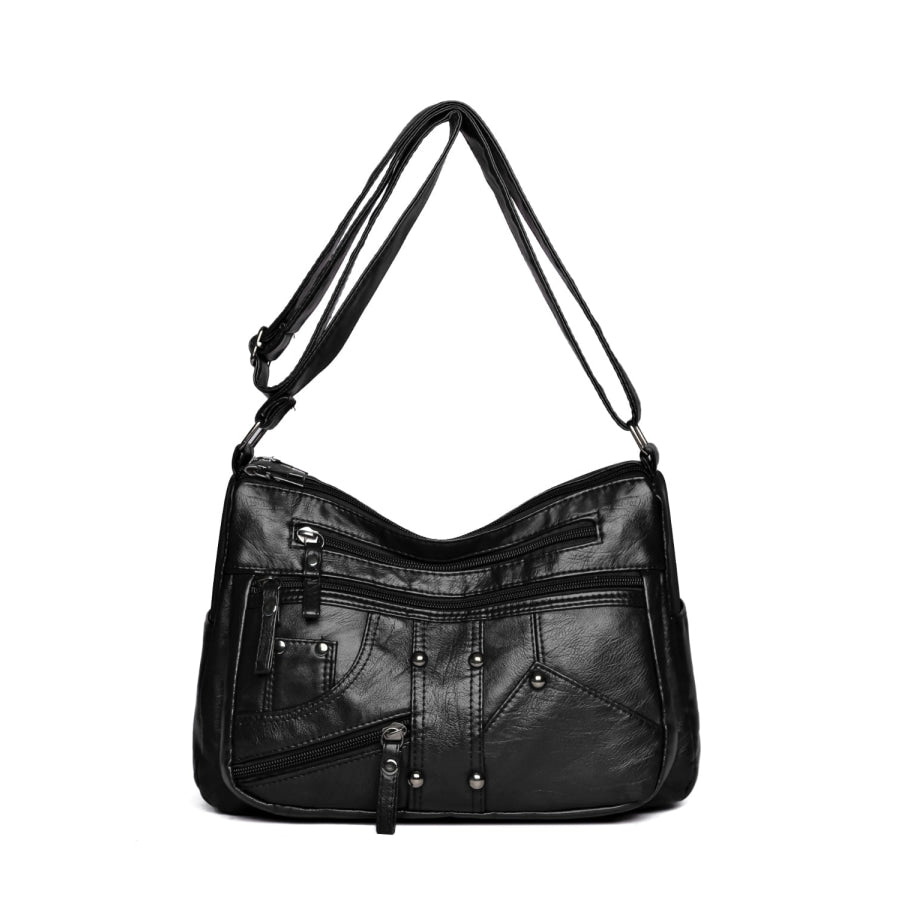 PU Leather Adjustable Strap Shoulder Bag Apparel and Accessories