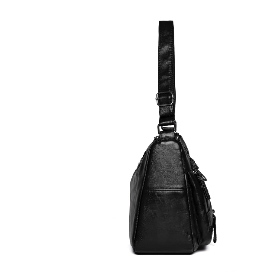 PU Leather Adjustable Strap Shoulder Bag Apparel and Accessories