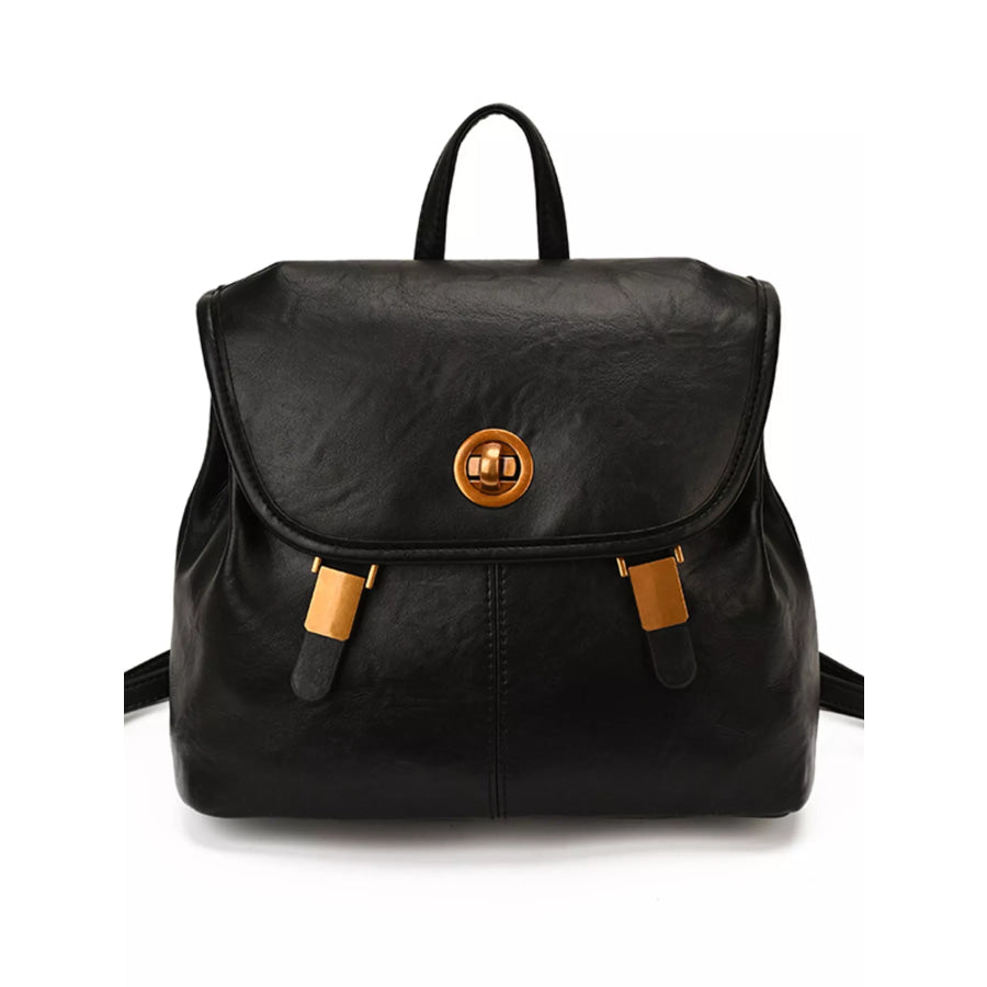 PU Leather Backpack Bag Black / onesize Apparel and Accessories