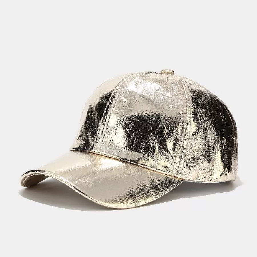 PU Leather Baseball Cap Pastel Yellow / One Size Apparel and Accessories