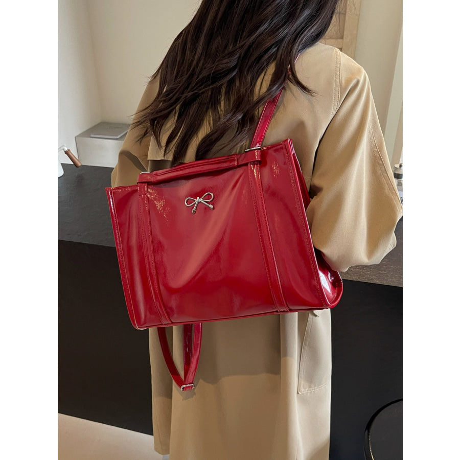 PU Leather Bow Shoulder Bag Apparel and Accessories