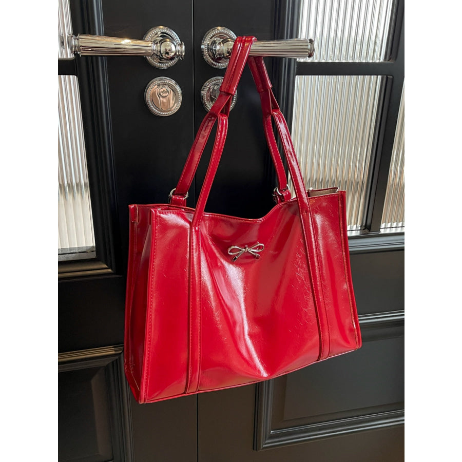 PU Leather Bow Shoulder Bag Apparel and Accessories