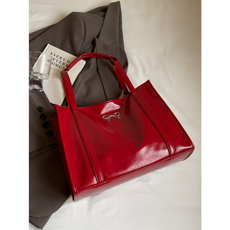 PU Leather Bow Shoulder Bag Apparel and Accessories
