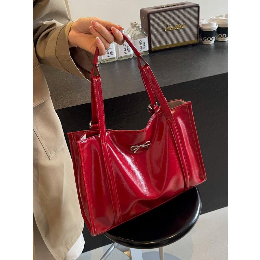 PU Leather Bow Shoulder Bag Apparel and Accessories