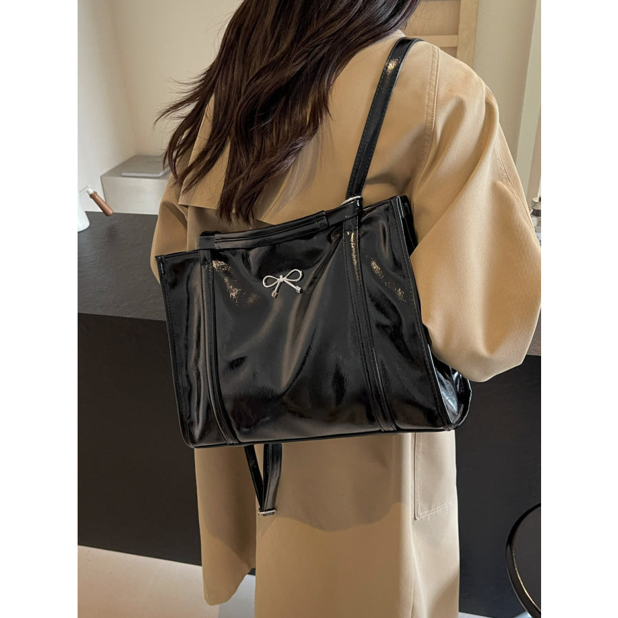 PU Leather Bow Shoulder Bag Apparel and Accessories