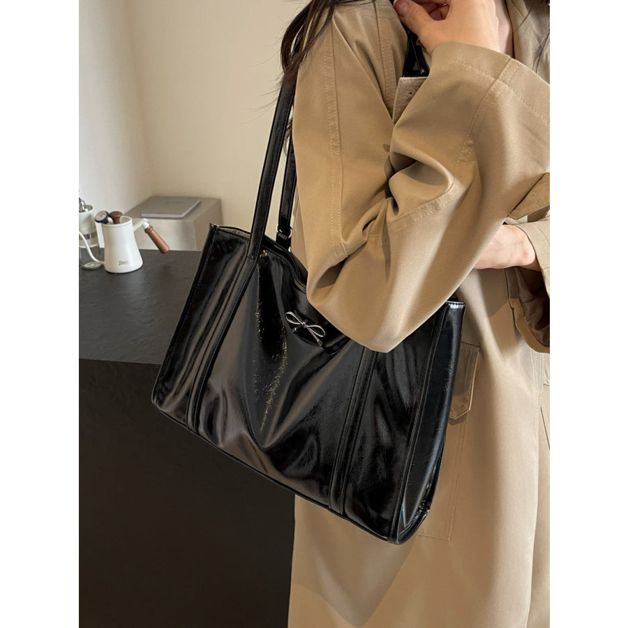 PU Leather Bow Shoulder Bag Apparel and Accessories