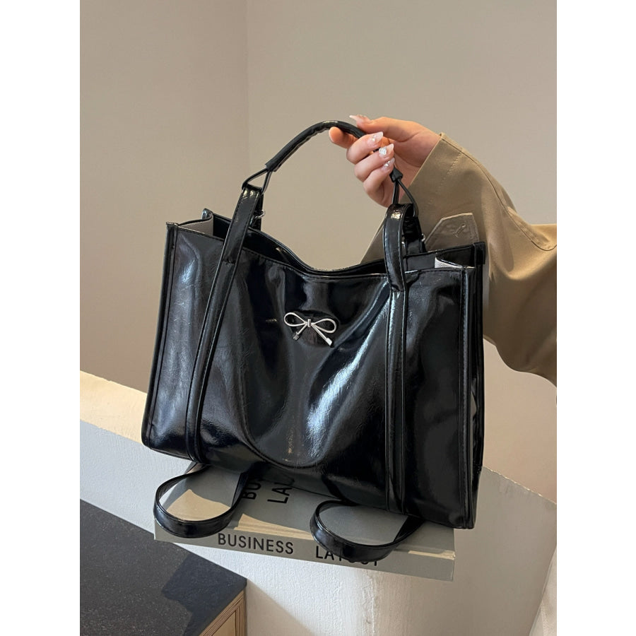PU Leather Bow Shoulder Bag Apparel and Accessories