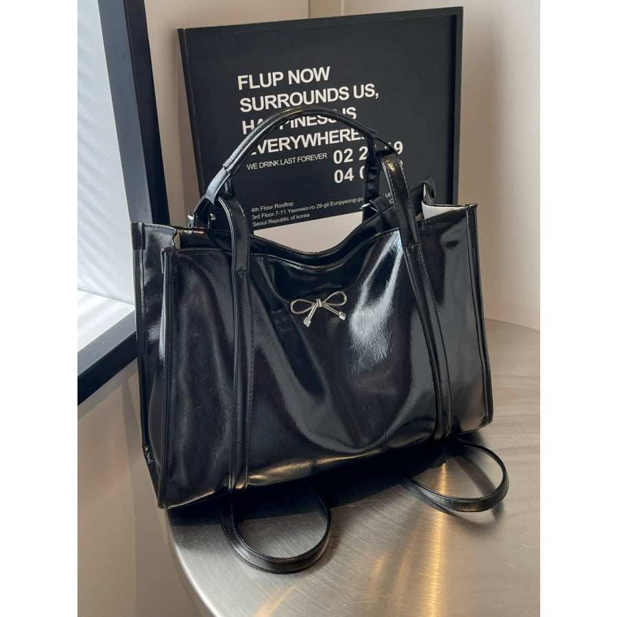 PU Leather Bow Shoulder Bag Apparel and Accessories