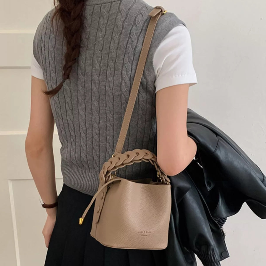 PU Leather Bucket Crossbody Bag Apparel and Accessories