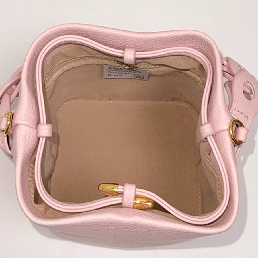 PU Leather Bucket Crossbody Bag Apparel and Accessories