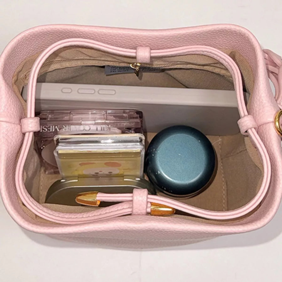 PU Leather Bucket Crossbody Bag Apparel and Accessories