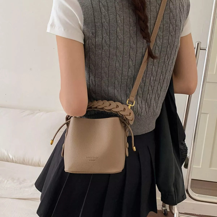 PU Leather Bucket Crossbody Bag Apparel and Accessories