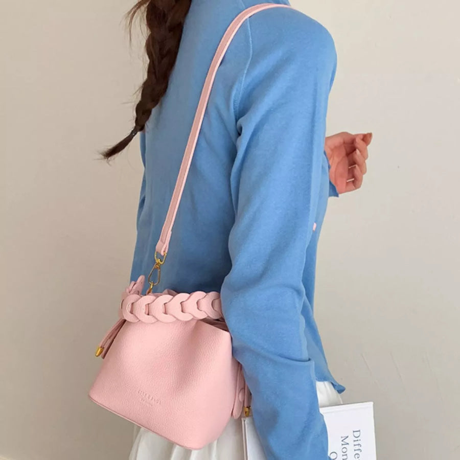 PU Leather Bucket Crossbody Bag Apparel and Accessories