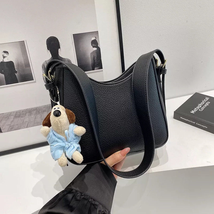 PU Leather Crossbody Bag Black / onesize Apparel and Accessories