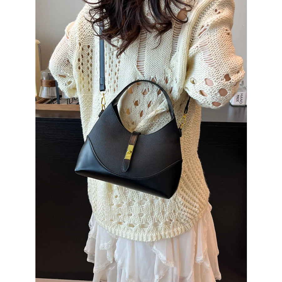 PU Leather Crossbody Bag Black / onesize Apparel and Accessories