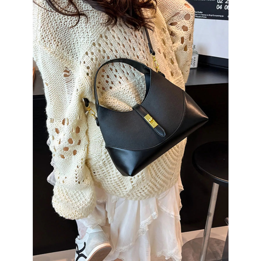 PU Leather Crossbody Bag Black / onesize Apparel and Accessories