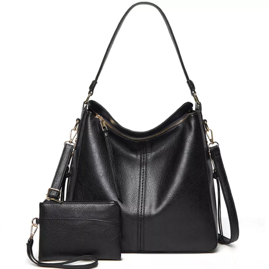 PU Leather Crossbody Bag Black / onesize Apparel and Accessories