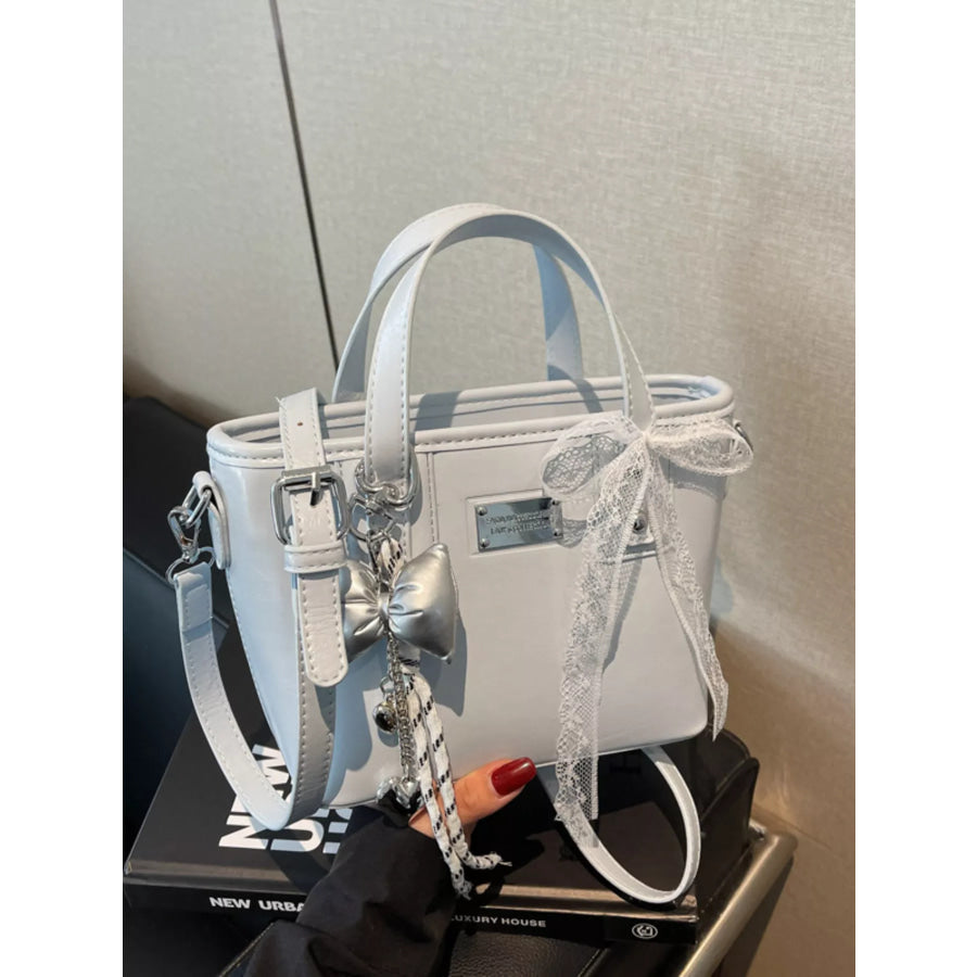 PU Leather Crossbody Bag Blue / One Size Apparel and Accessories
