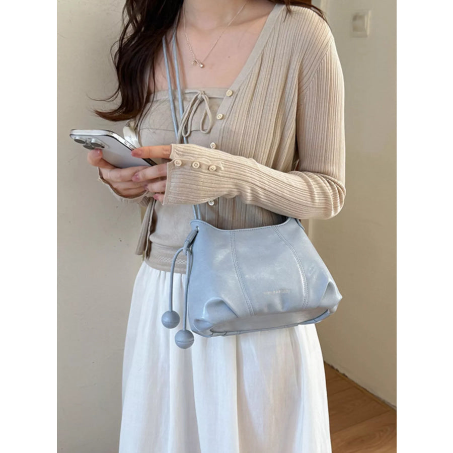 PU Leather Crossbody Bag Blue / onesize Apparel and Accessories