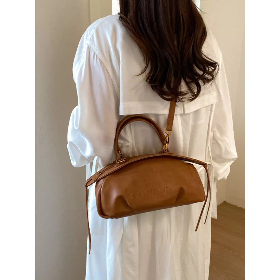 PU Leather Crossbody Bag Brown / onesize Apparel and Accessories