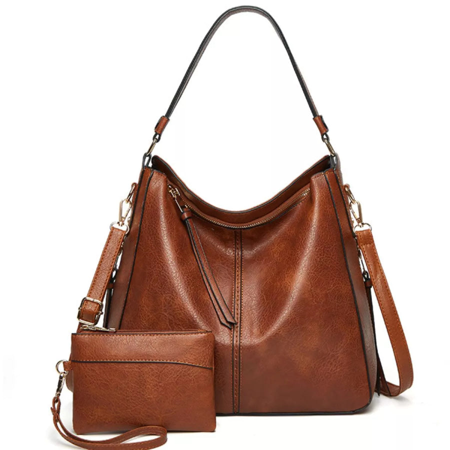 PU Leather Crossbody Bag Brown / onesize Apparel and Accessories