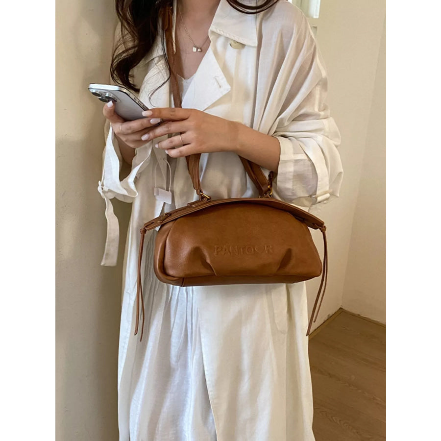 PU Leather Crossbody Bag Brown / onesize Apparel and Accessories