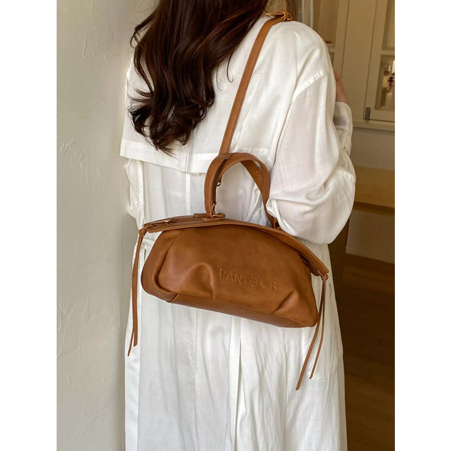 PU Leather Crossbody Bag Brown / onesize Apparel and Accessories
