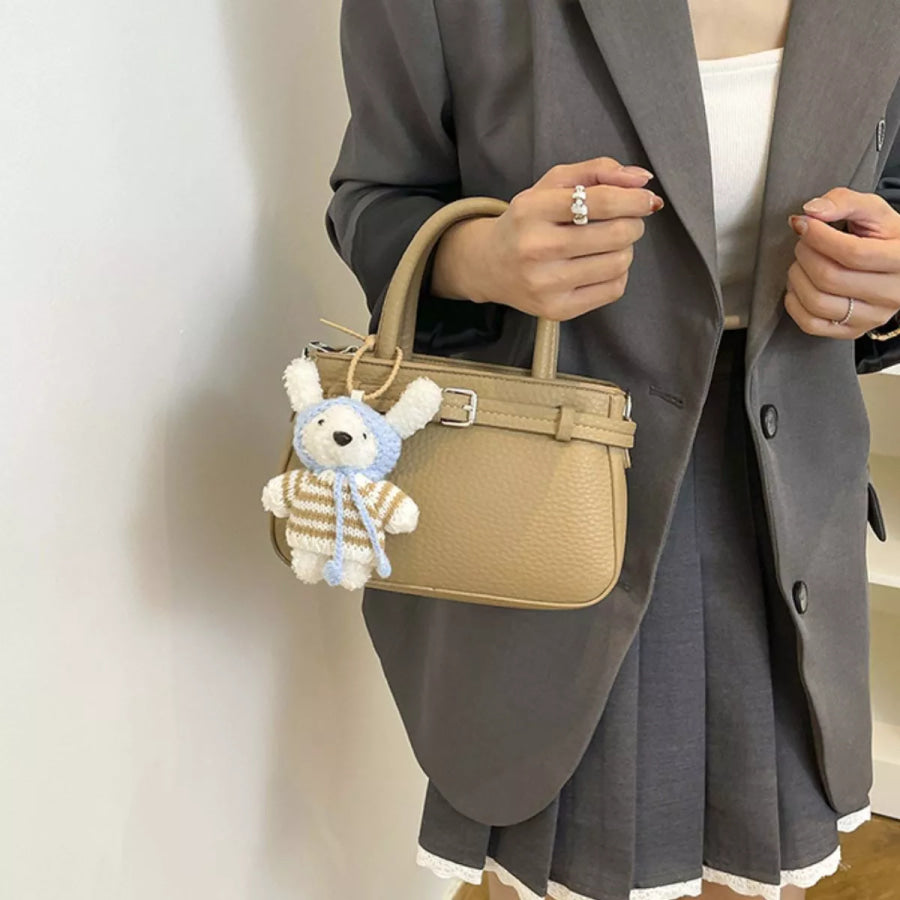 PU Leather Crossbody Bag Tan / One Size Apparel and Accessories