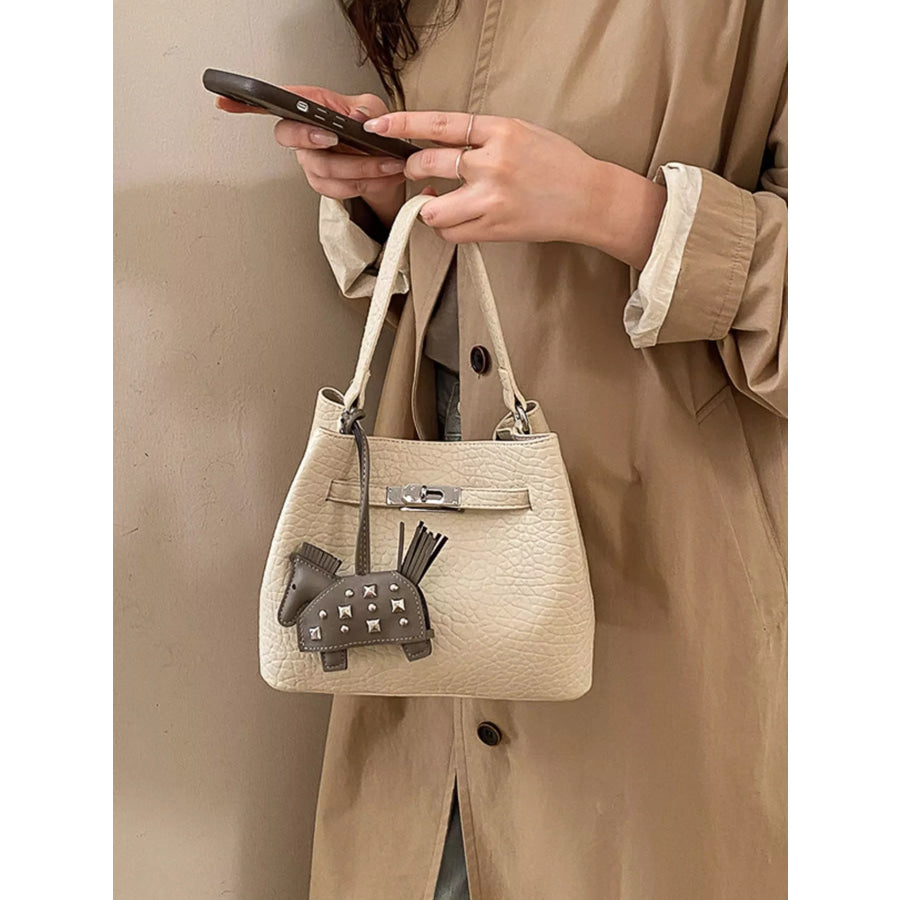PU Leather Crossbody Bag White / One Size Apparel and Accessories