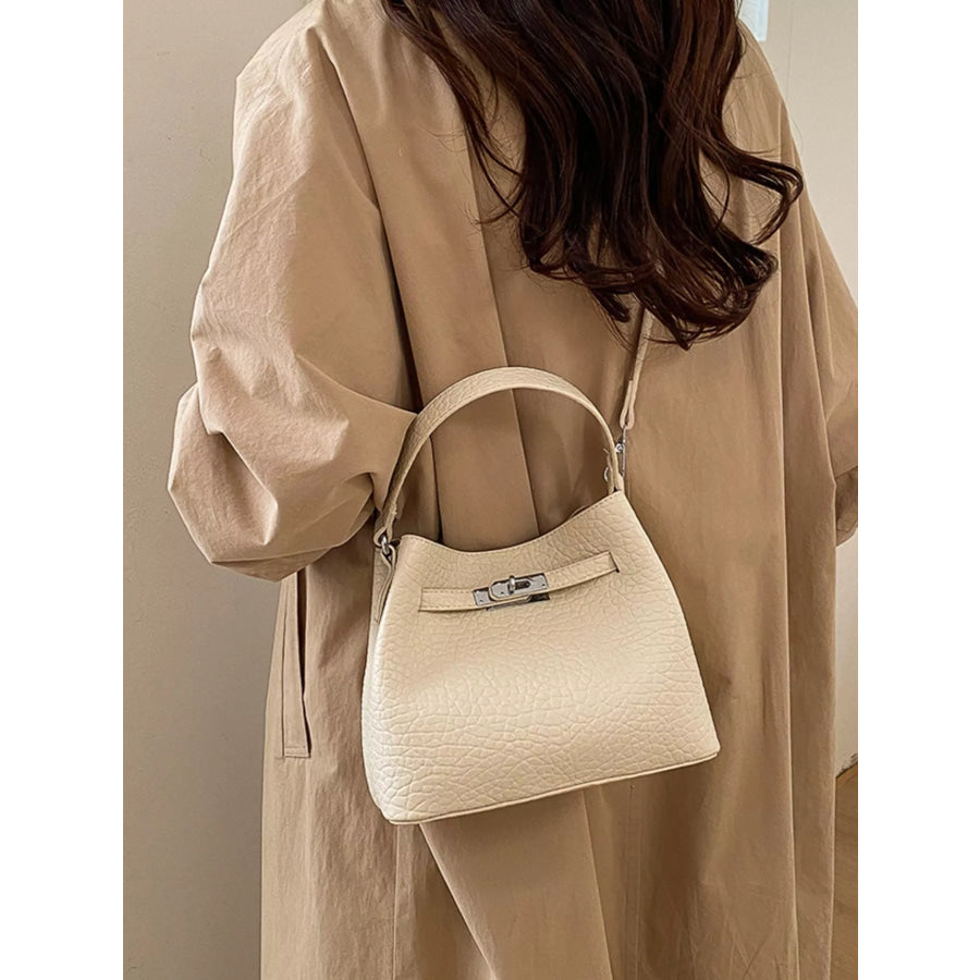 PU Leather Crossbody Bag White / One Size Apparel and Accessories