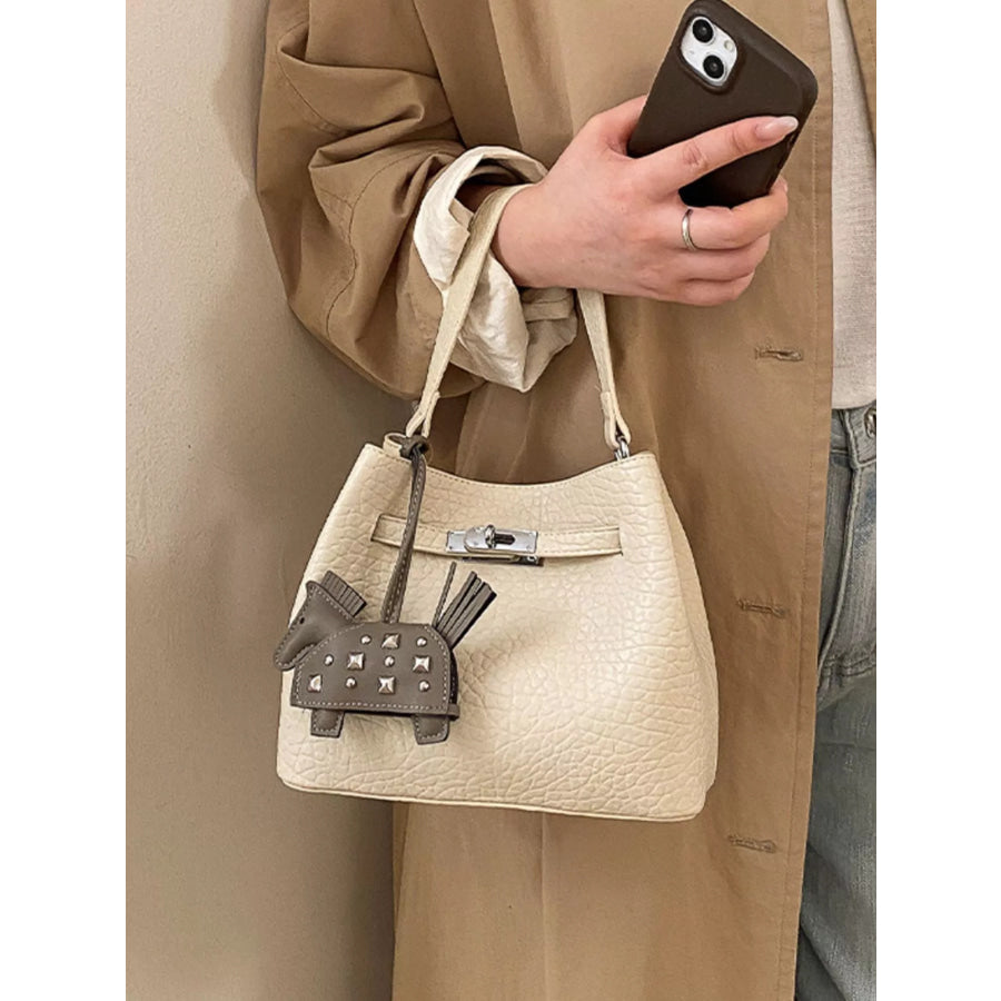 PU Leather Crossbody Bag White / One Size Apparel and Accessories