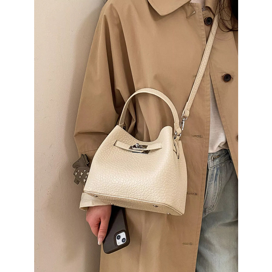 PU Leather Crossbody Bag White / One Size Apparel and Accessories
