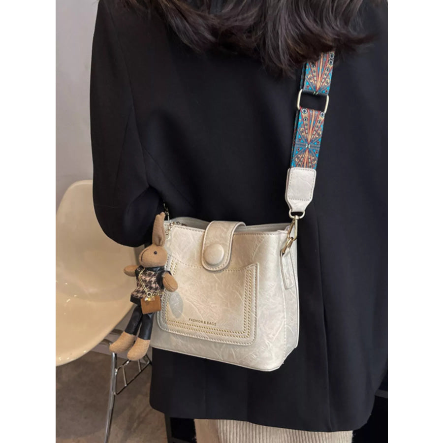 PU Leather Crossbody Bag White / onesize Apparel and Accessories