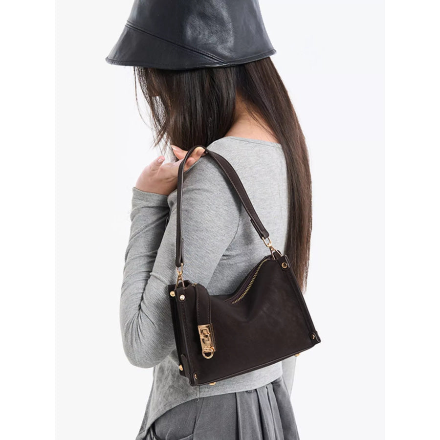 PU Leather Crossbody Bag with Adjustable Strap Apparel and Accessories
