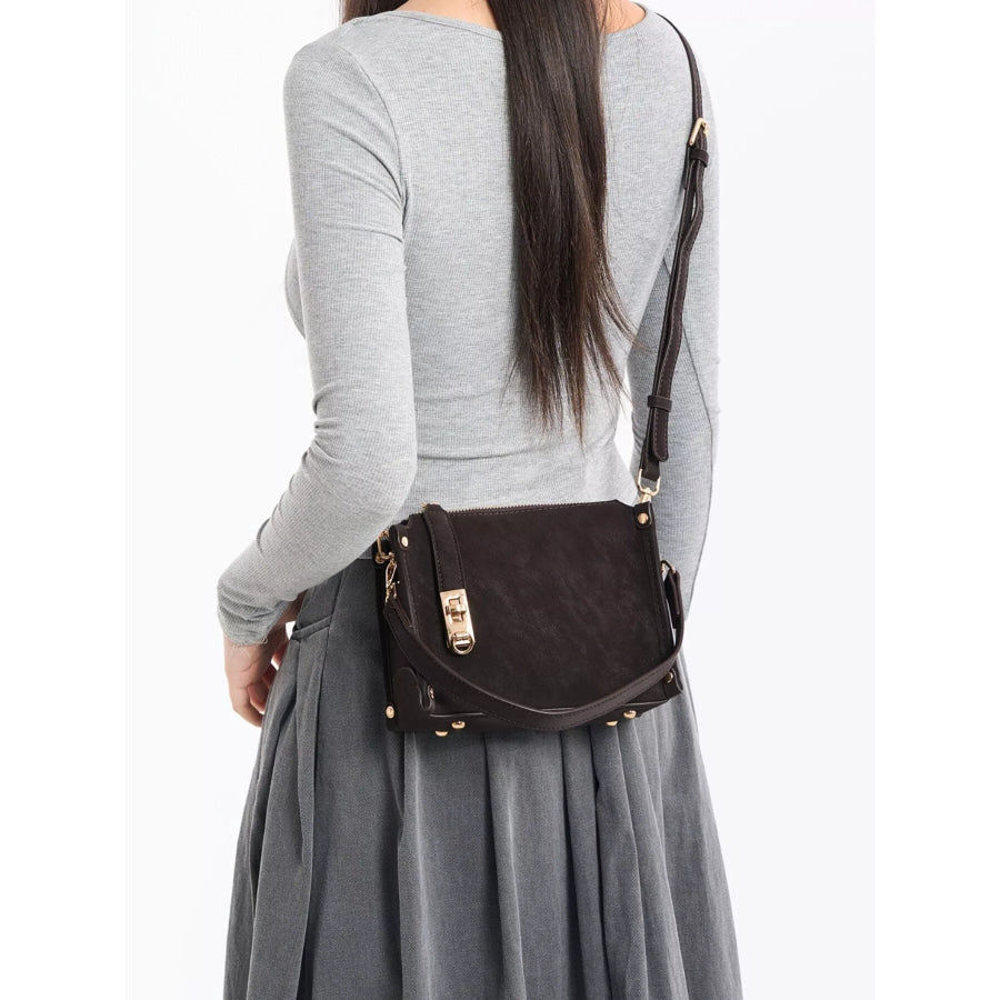PU Leather Crossbody Bag with Adjustable Strap Apparel and Accessories