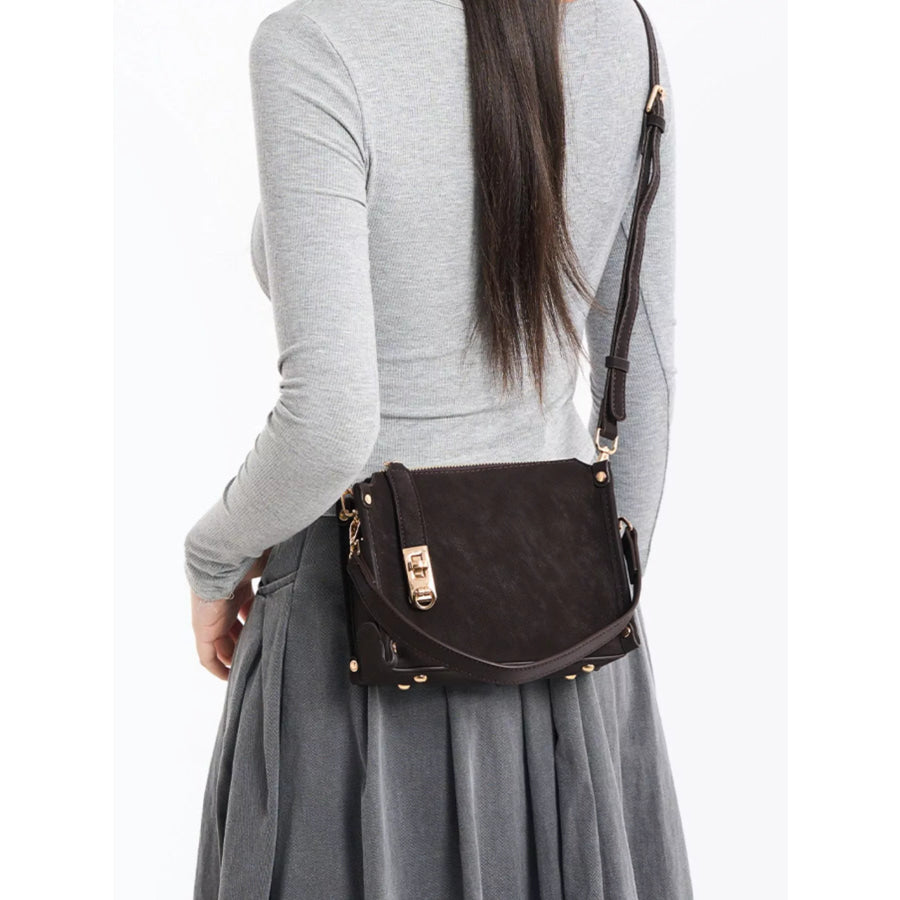 PU Leather Crossbody Bag with Adjustable Strap Apparel and Accessories