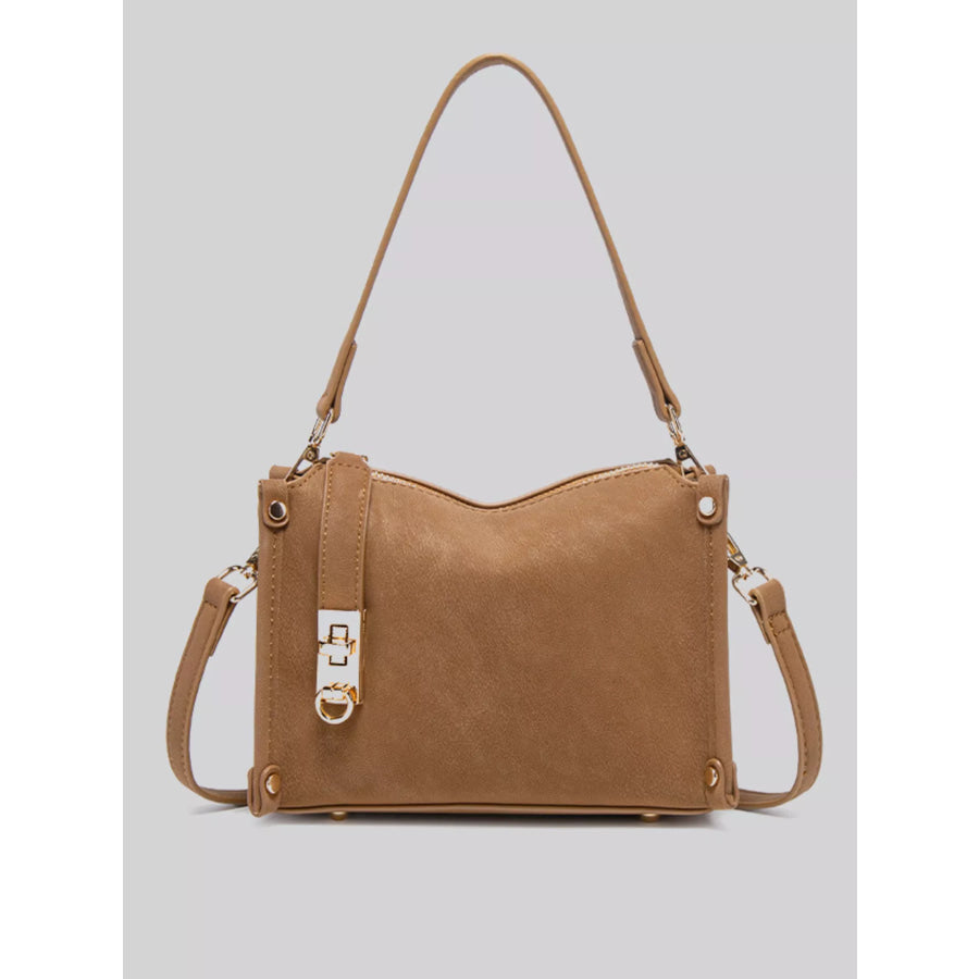 PU Leather Crossbody Bag with Adjustable Strap Earthy Yellow / ONESIZE Apparel and Accessories