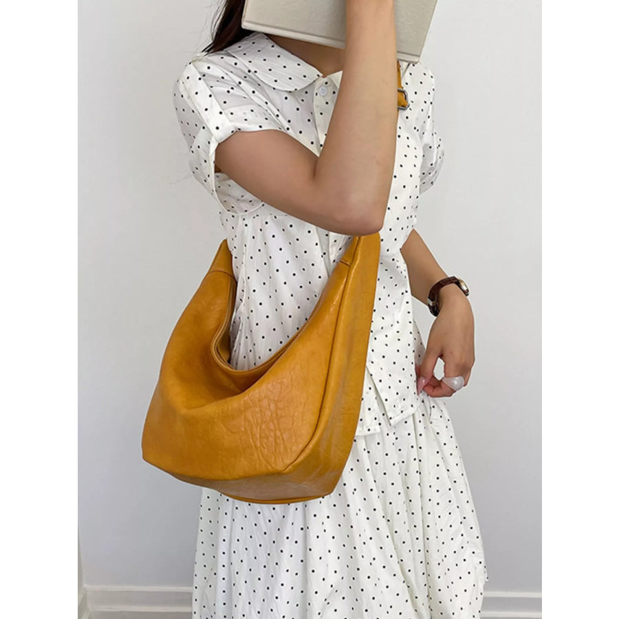 PU Leather Crossbody Bag Yellow / onesize Apparel and Accessories