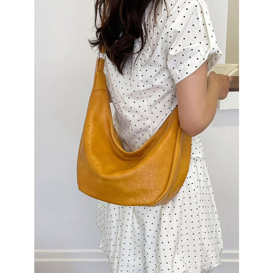 PU Leather Crossbody Bag Yellow / onesize Apparel and Accessories