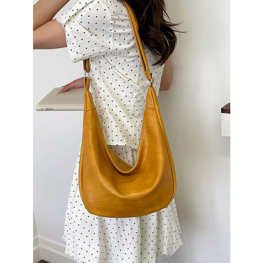 PU Leather Crossbody Bag Yellow / onesize Apparel and Accessories