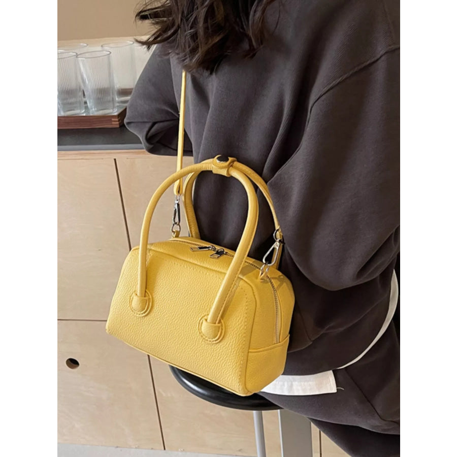 PU Leather Crossbody Bag Yellow / onesize Apparel and Accessories