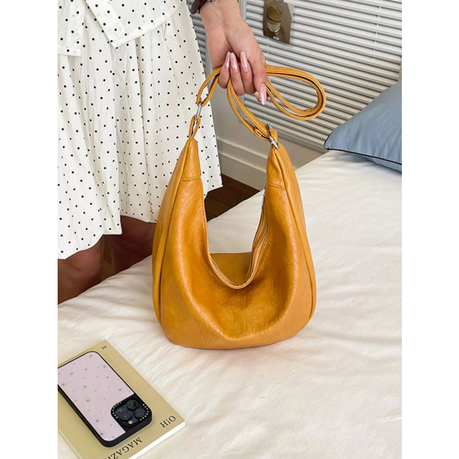 PU Leather Crossbody Bag Yellow / onesize Apparel and Accessories
