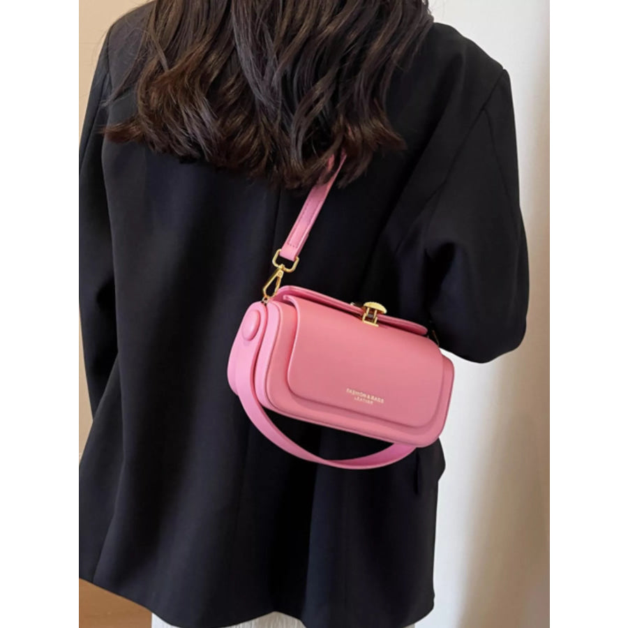 PU Leather Flap Crossbody Bag Apparel and Accessories